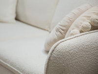 Cosmopolitan Design - Chaise longue destra "Vienna" in bouclé beige 