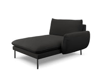 Cosmopolitan Design - Chaise longue destra "Vienna" in bouclé nero 