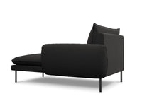 Cosmopolitan Design - Chaise longue destra "Vienna" in bouclé nero 