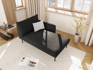 Cosmopolitan Design - Chaise longue destra "Vienna" in bouclé nero 