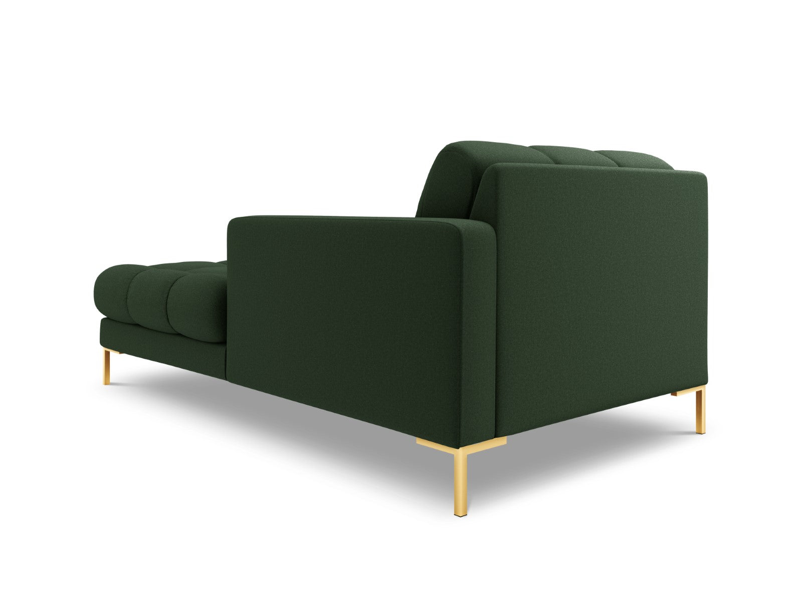 Cosmopolitan Design - Chaise longue destra "Bali" in tessuto strutturato verde scuro 