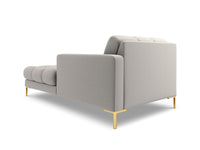 Cosmopolitan Design - Chaise longue destra "Bali" in tessuto strutturato grigio chiaro 
