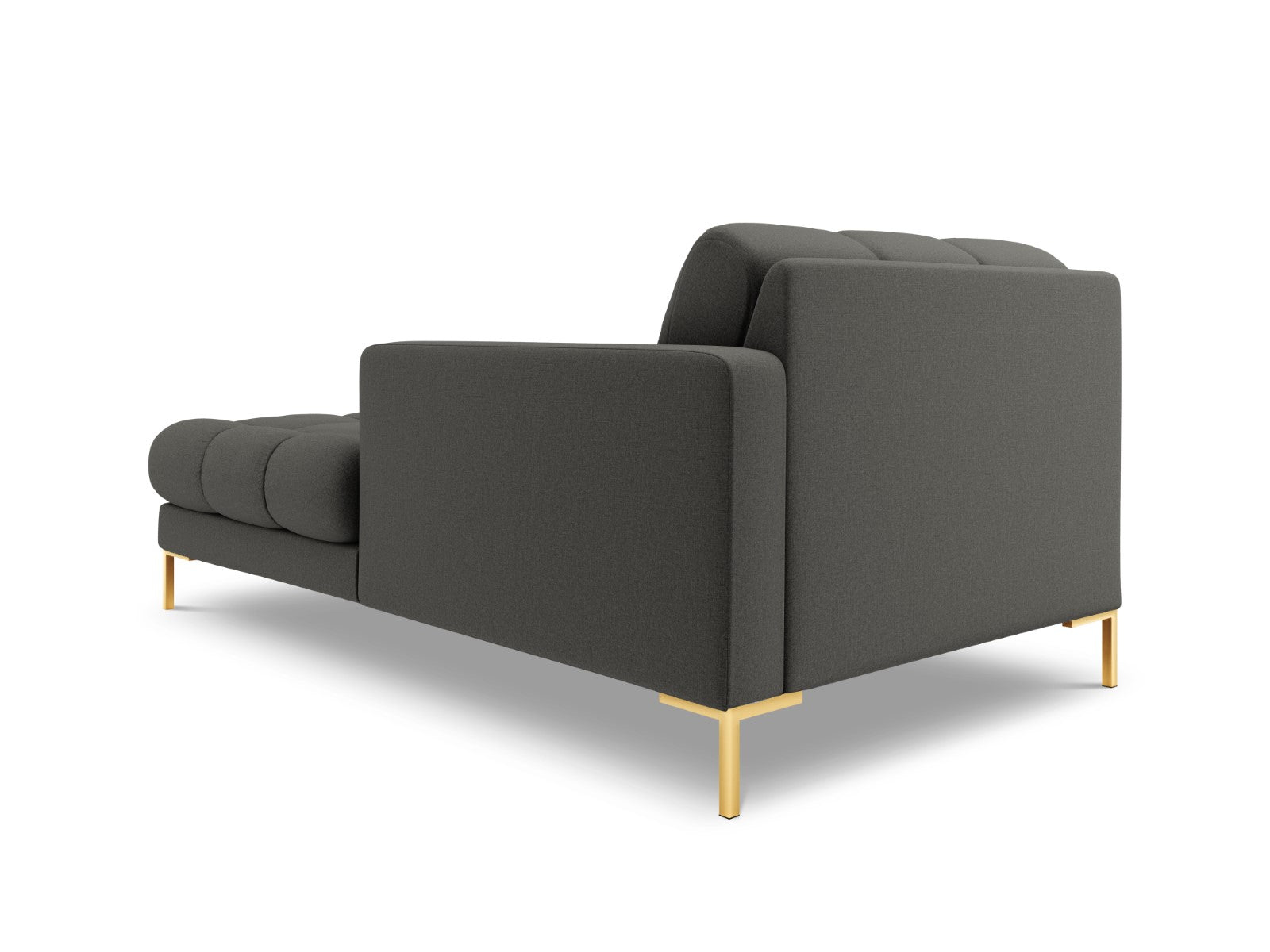 Cosmopolitan Design - Chaise longue destra "Bali" in tessuto strutturato grigio scuro 