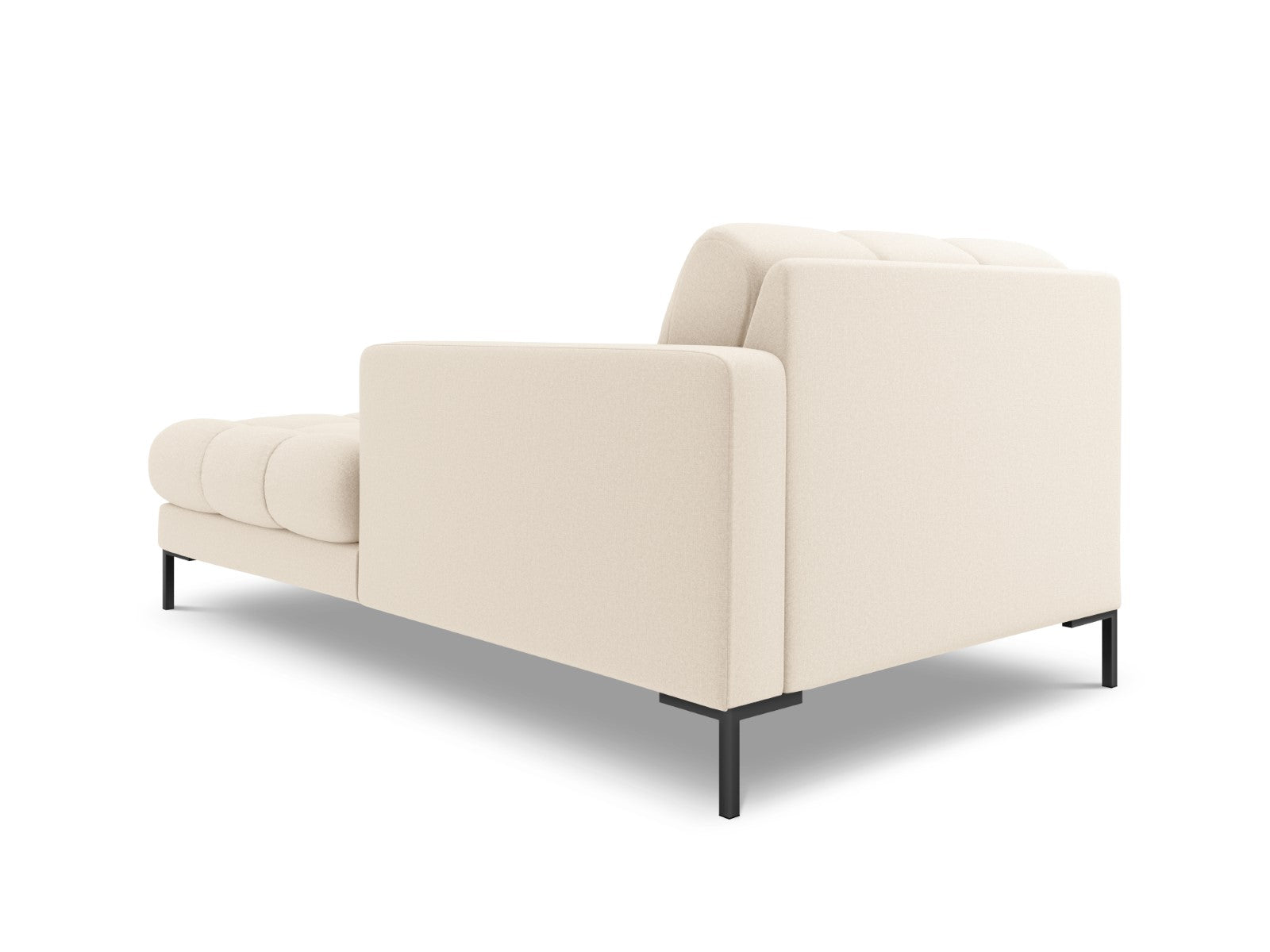 Cosmopolitan Design - Chaise longue destra "Bali" in tessuto strutturato beige chiaro 