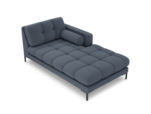 Cosmopolitan Design - Chaise longue destra "Bali" in tessuto strutturato blu scuro 