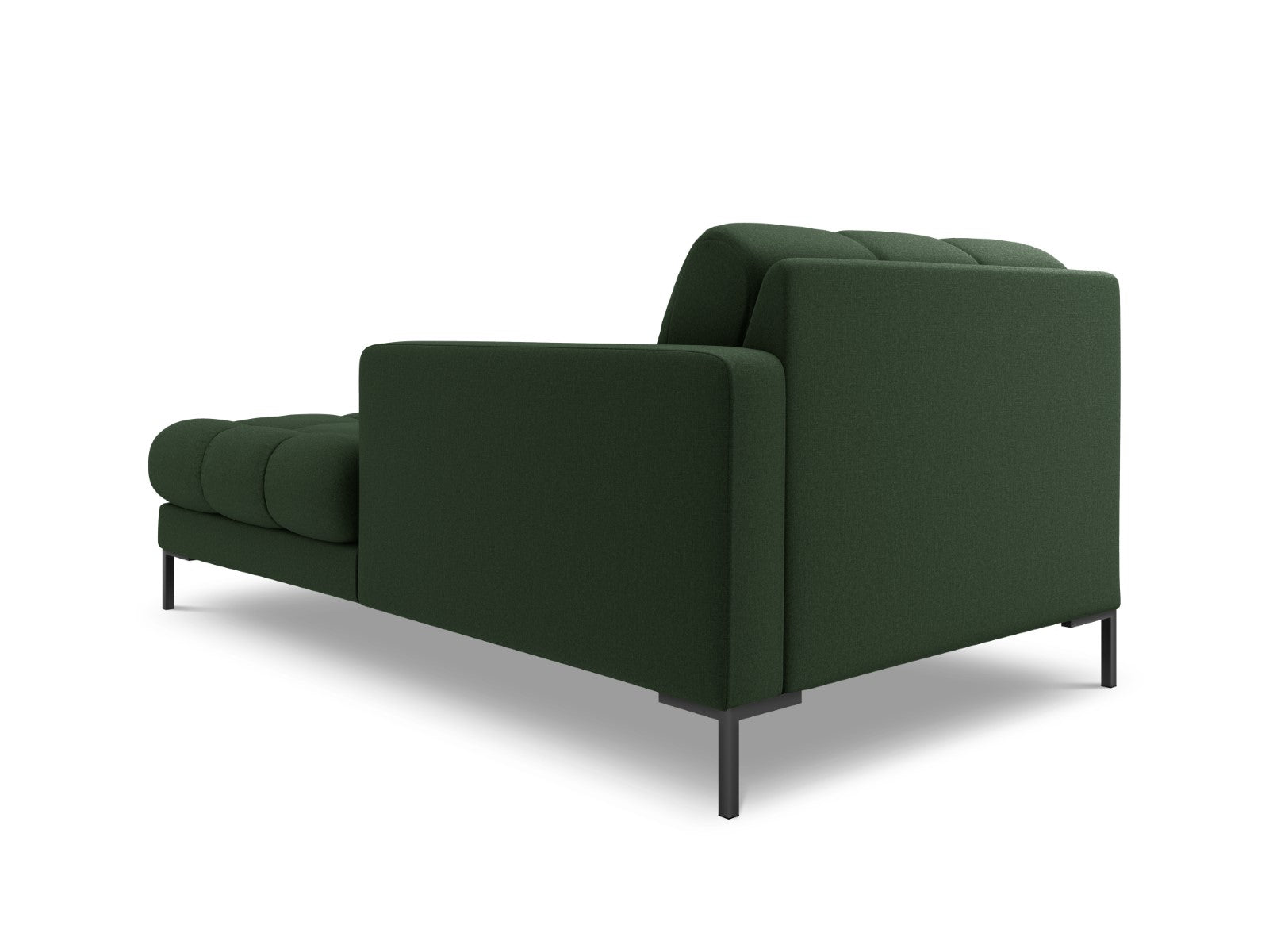 Cosmopolitan Design - Chaise longue destra "Bali" in tessuto strutturato verde scuro 