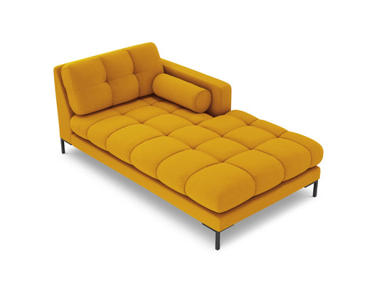 Cosmopolitan Design - Chaise longue destra "Bali" in tessuto strutturato giallo 