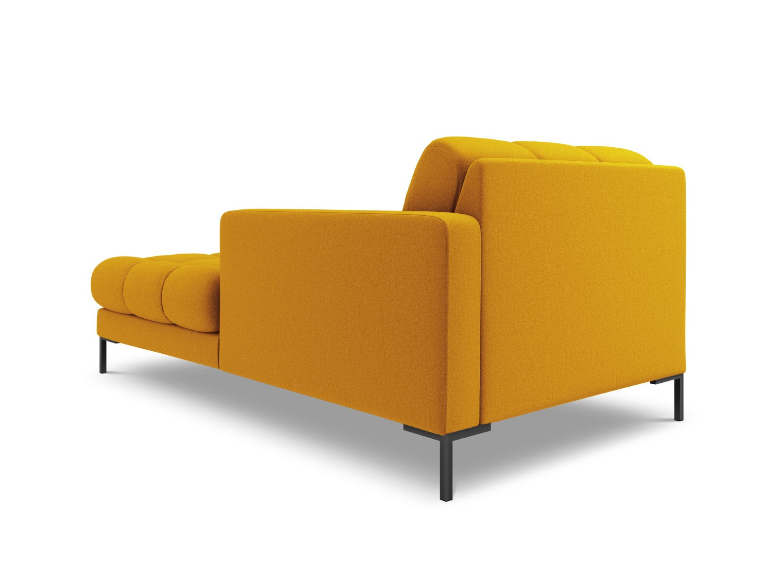 Cosmopolitan Design - Chaise longue destra "Bali" in tessuto strutturato giallo 