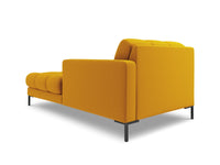 Cosmopolitan Design - Chaise longue destra "Bali" in tessuto strutturato giallo 