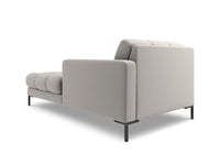Cosmopolitan Design - Chaise longue destra "Bali" in tessuto strutturato grigio chiaro 