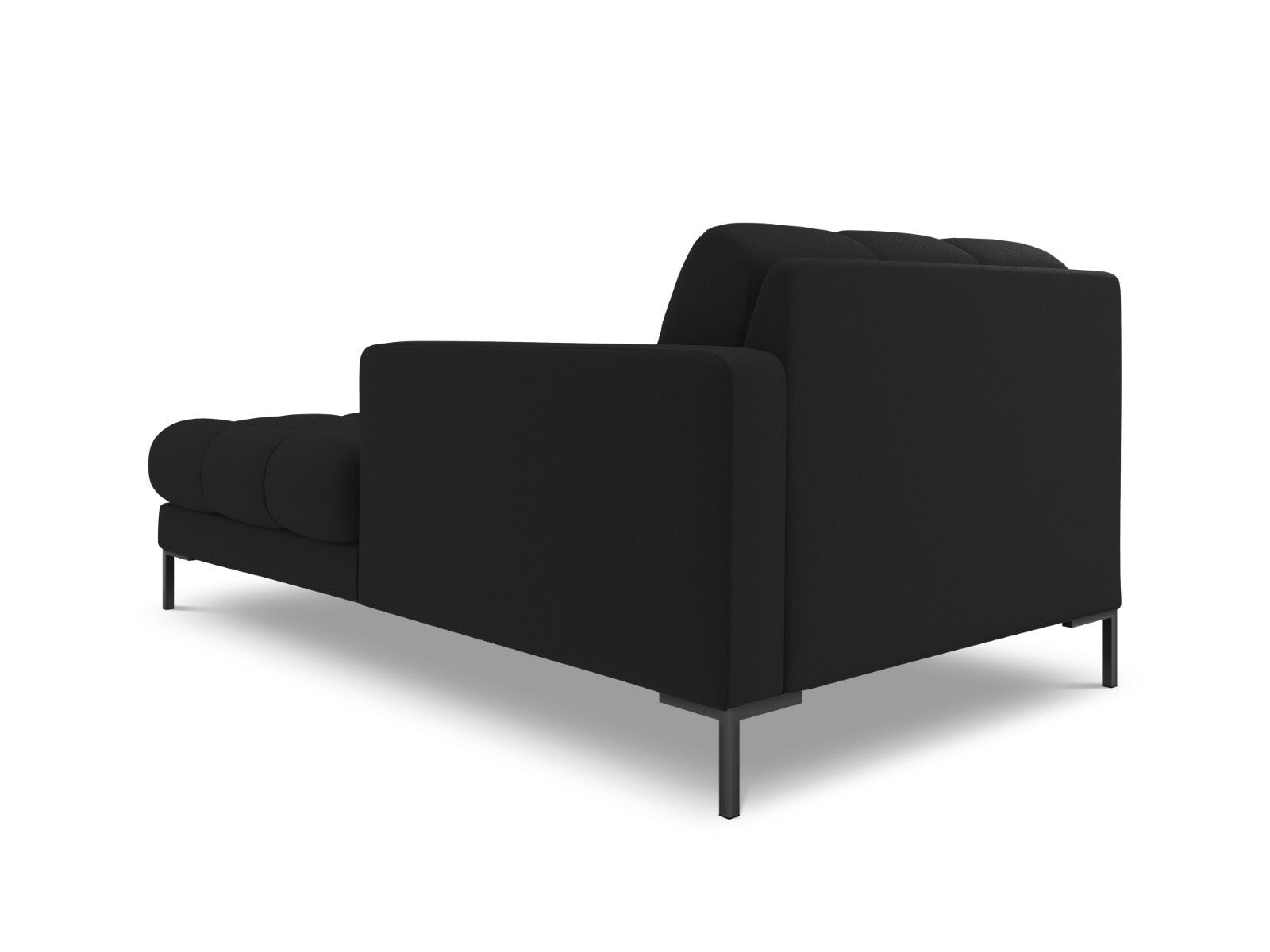 Cosmopolitan Design - Chaise longue destra "Bali" in tessuto strutturato nero 