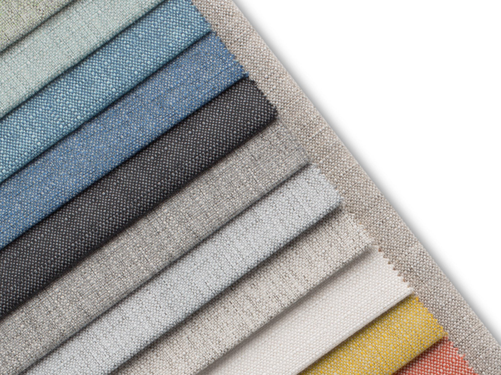 Cosmopolitan Design - Divano angolare modulare reversibile "Rome" 7 posti in tessuto strutturato grigio chiaro 