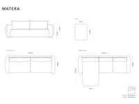 Cosmopolitan Design - Divano convertibile angolare sinistro con contenitore "Matera" 4 posti in ciniglia terracotta 