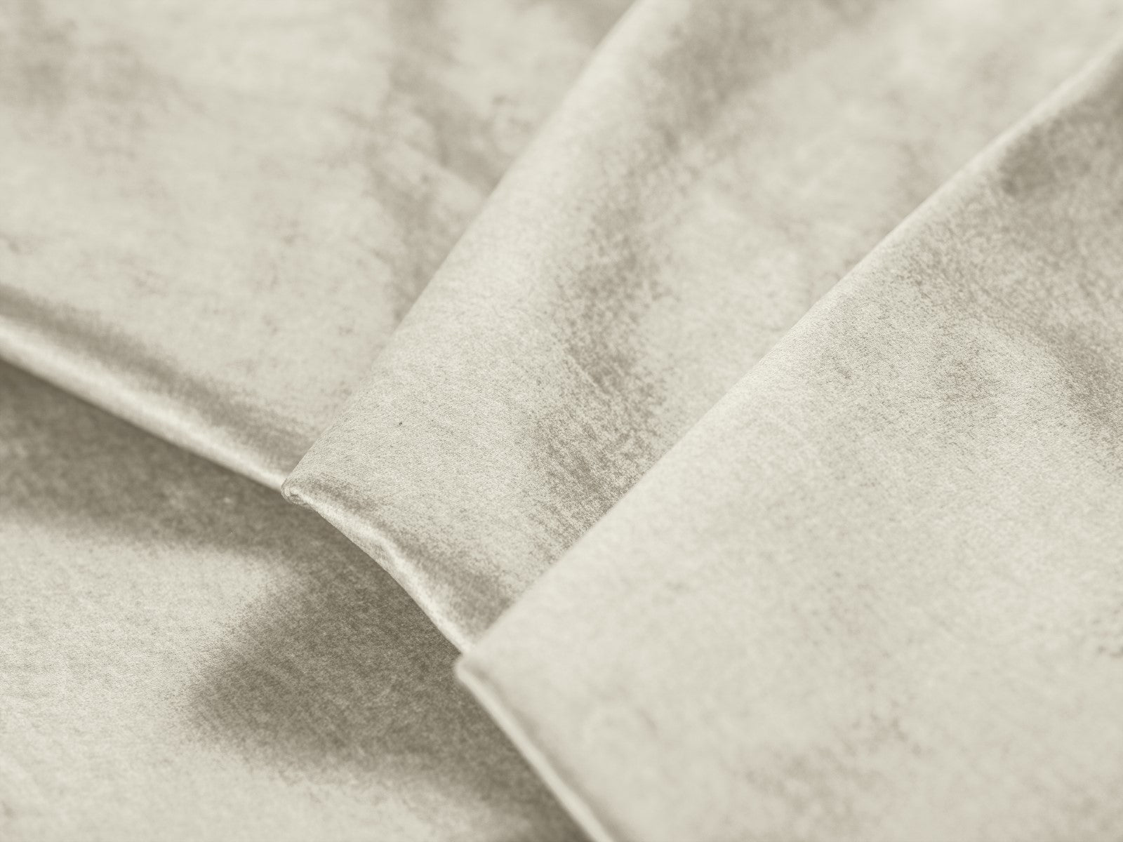 Cosmopolitan Design - Divano convertibile angolare sinistro con contenitore "Clinton" 5 posti in velluto beige chiaro 