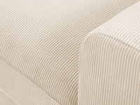 Cosmopolitan Design - Divano convertibile angolare sinistro con contenitore "Kyoto" 4 posti in velluto a coste beige 