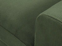 Cosmopolitan Design - Divano convertibile angolare sinistro con box "Kyoto" 4 posti in velluto a coste verde bottiglia 