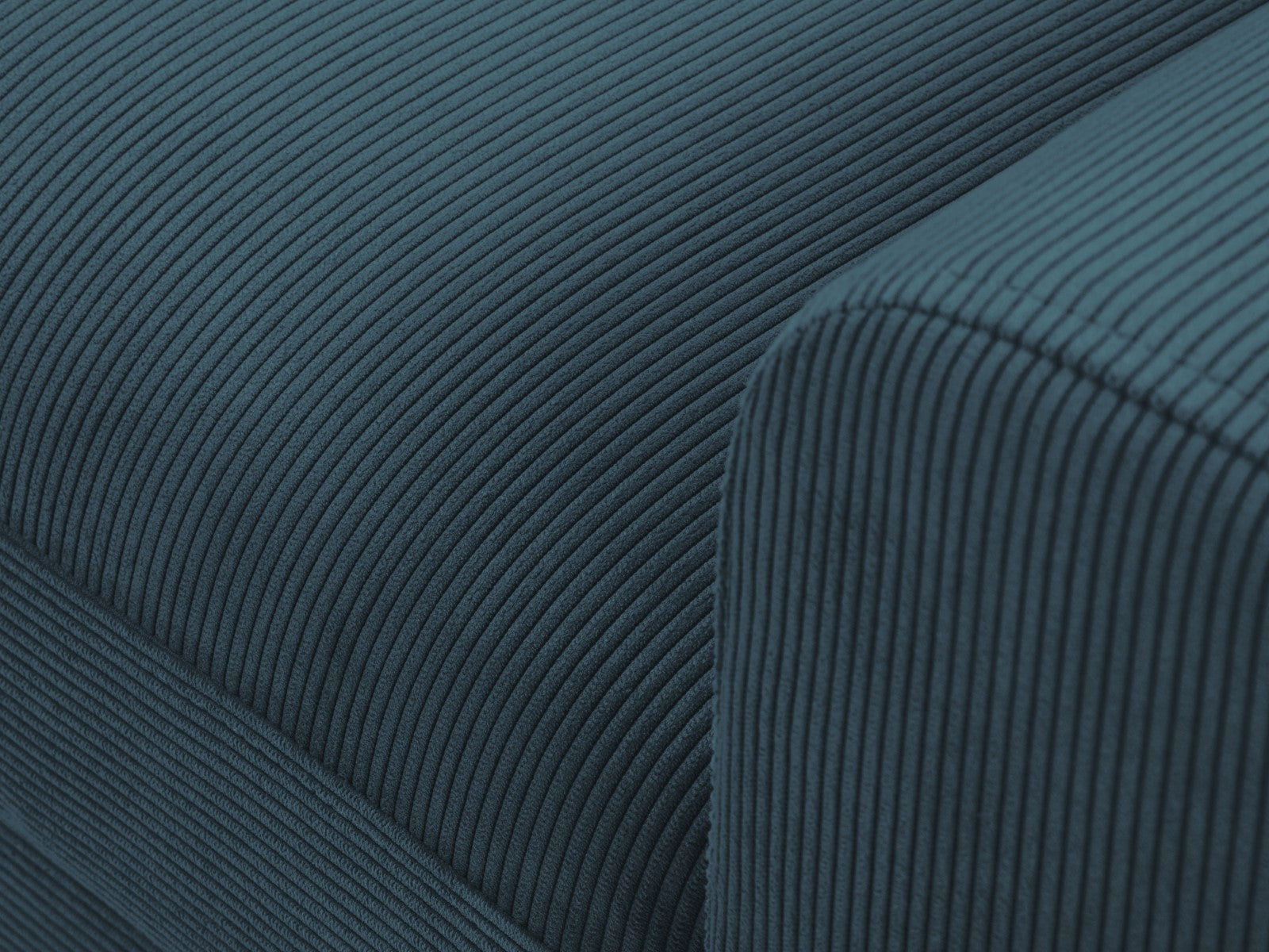 Cosmopolitan Design - Divano convertibile angolare sinistro con box "Kyoto" 4 posti in velluto a coste blu scuro 