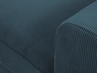 Cosmopolitan Design - Divano convertibile angolare sinistro con box "Kyoto" 4 posti in velluto a coste blu scuro 