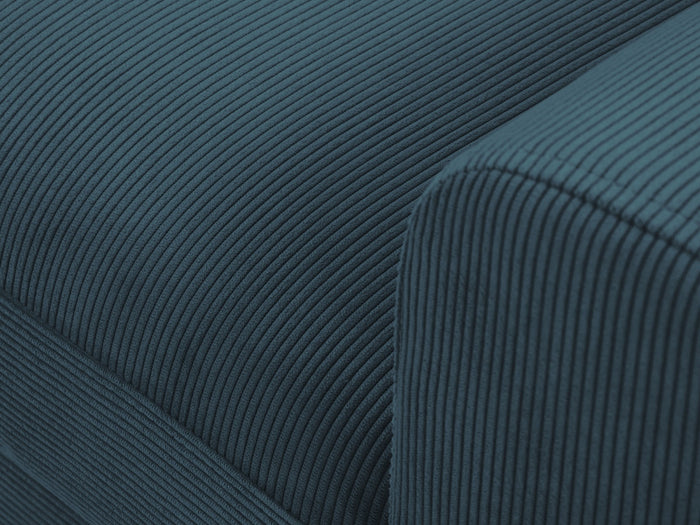 Cosmopolitan Design - Divano convertibile angolare sinistro con box "Kyoto" 4 posti in velluto a coste blu scuro 