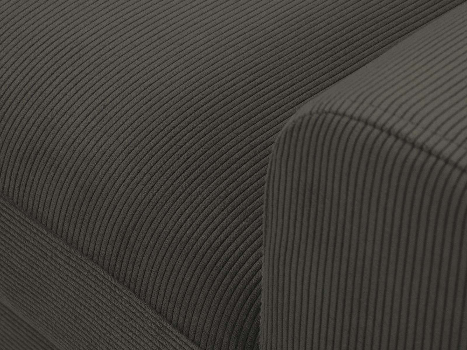 Cosmopolitan Design - Divano convertibile angolare sinistro con contenitore "Kyoto" 4 posti in velluto a coste nero 