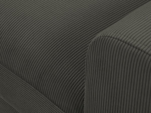 Cosmopolitan Design - Divano convertibile angolare sinistro con contenitore "Kyoto" 4 posti in velluto a coste nero 