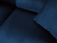 Cosmopolitan Design - Divano convertibile angolare sinistro con contenitore "Kyoto" 5 posti in velluto blu reale 