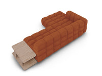 Cosmopolitan Design - Divano angolare modulare sinistro "Sky" 4 posti in velluto terracotta 