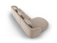 Cosmopolitan Design - Divano angolare sinistro "Tulum" 4 posti in ciniglia beige 