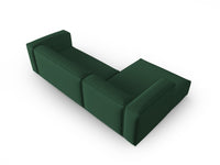 Cosmopolitan Design - Divano angolare sinistro "Mackay" 4 posti in velluto strutturato verde 