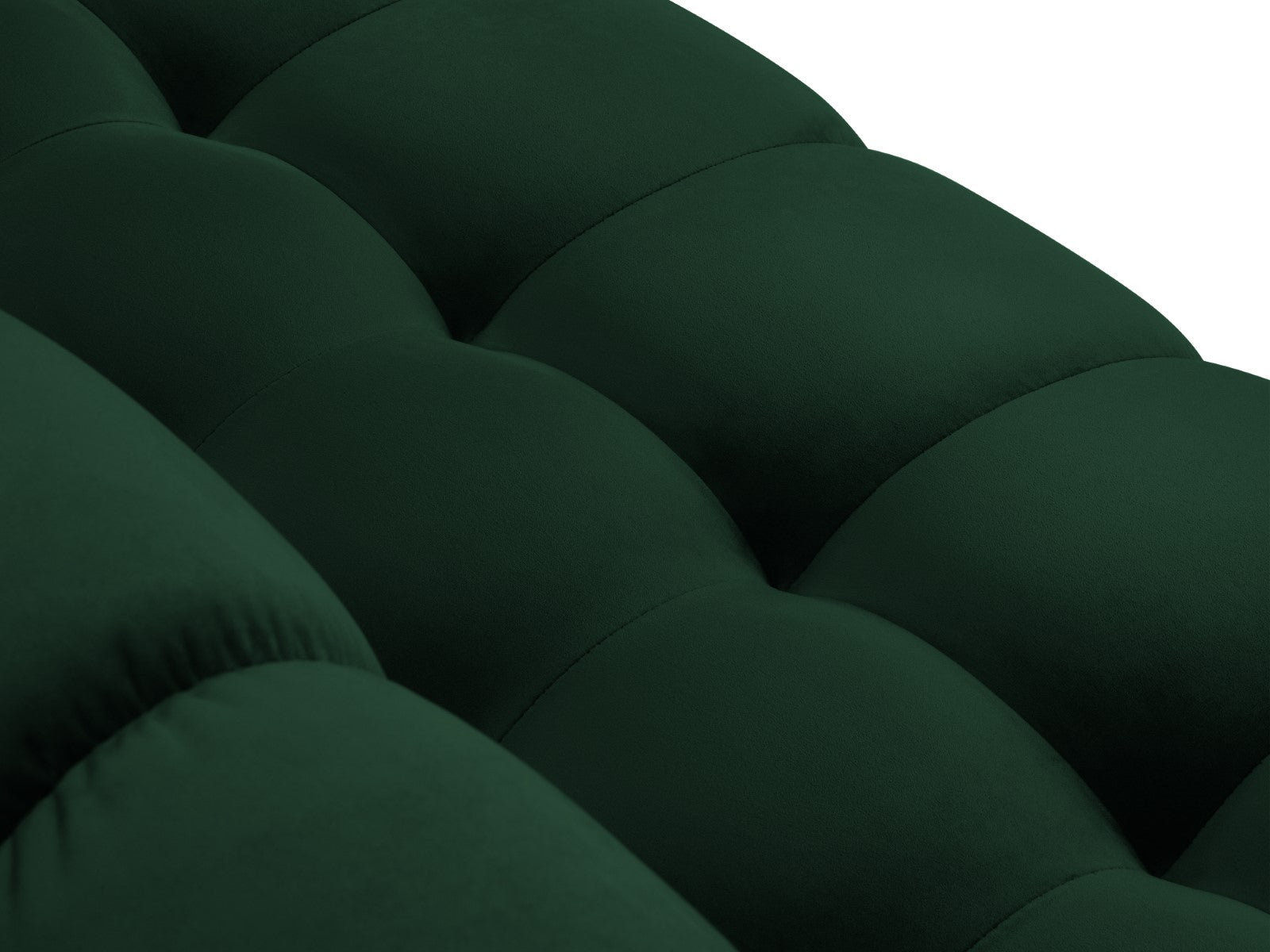 Cosmopolitan Design - Divano angolare sinistro "Bali" 5 posti in velluto verde bottiglia 