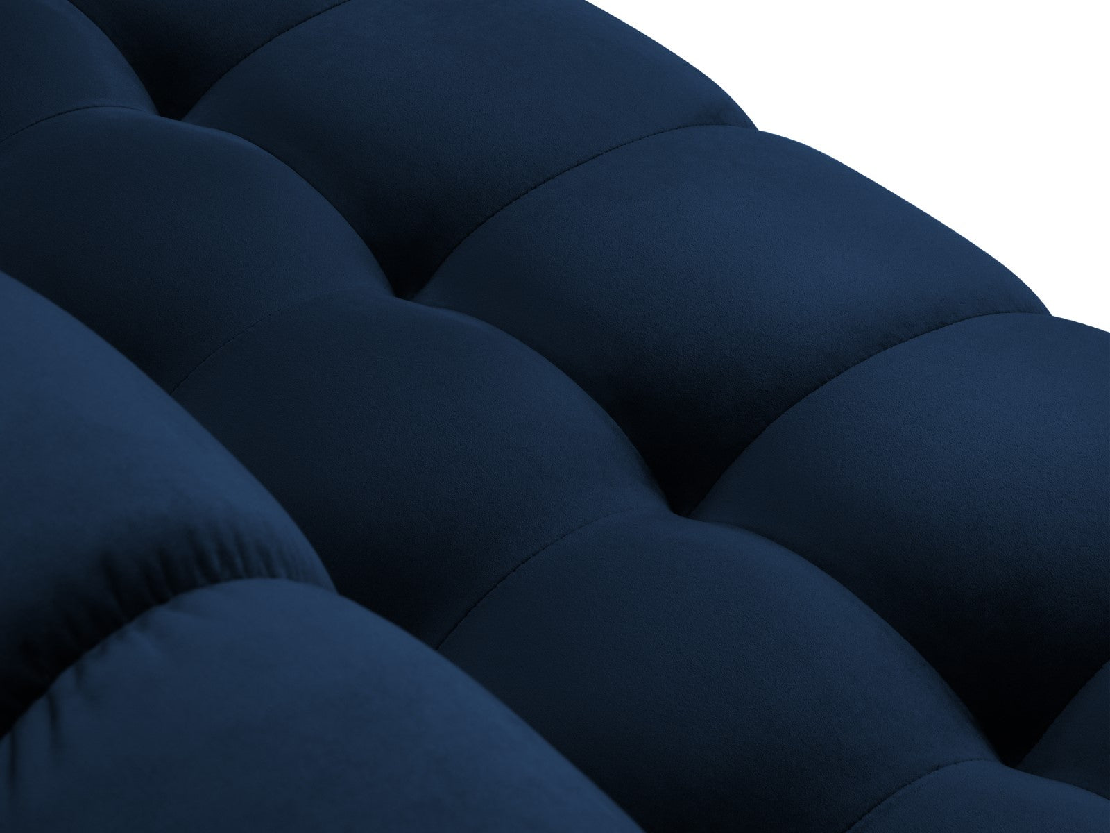 Cosmopolitan Design - Divano angolare sinistro "Bali" 5 posti in velluto blu reale 