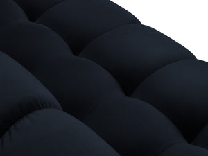 Cosmopolitan Design - Divano angolare sinistro "Bali" 5 posti in velluto blu scuro 