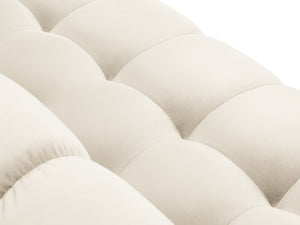 Cosmopolitan Design - Divano angolare sinistro "Bali" 5 posti in velluto beige chiaro 