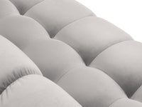 Cosmopolitan Design - Divano angolare sinistro "Bali" 5 posti in velluto argento 