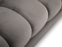 Cosmopolitan Design - Divano angolare sinistro "Bali" 5 posti in velluto grigio chiaro 