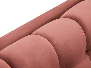 Cosmopolitan Design - Divano angolare sinistro "Bali" 5 posti in velluto rosa 