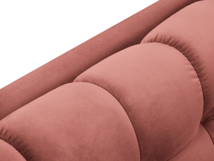 Cosmopolitan Design - Divano angolare sinistro "Bali" 5 posti in velluto rosa 