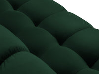 Cosmopolitan Design - Divano angolare sinistro "Bali" 5 posti in velluto verde bottiglia 