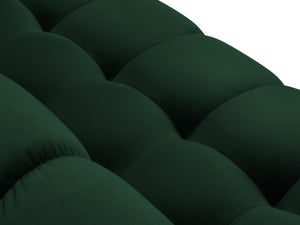 Cosmopolitan Design - Divano angolare sinistro "Bali" 5 posti in velluto verde bottiglia 