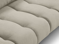 Cosmopolitan Design - Divano angolare sinistro "Hastings" 5 posti in velluto beige 