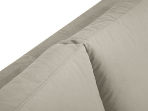 Cosmopolitan Design - Divano angolare sinistro "Hastings" 5 posti in velluto beige 