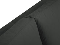 Cosmopolitan Design - Divano angolare sinistro "Hastings" 5 posti in velluto grigio scuro 