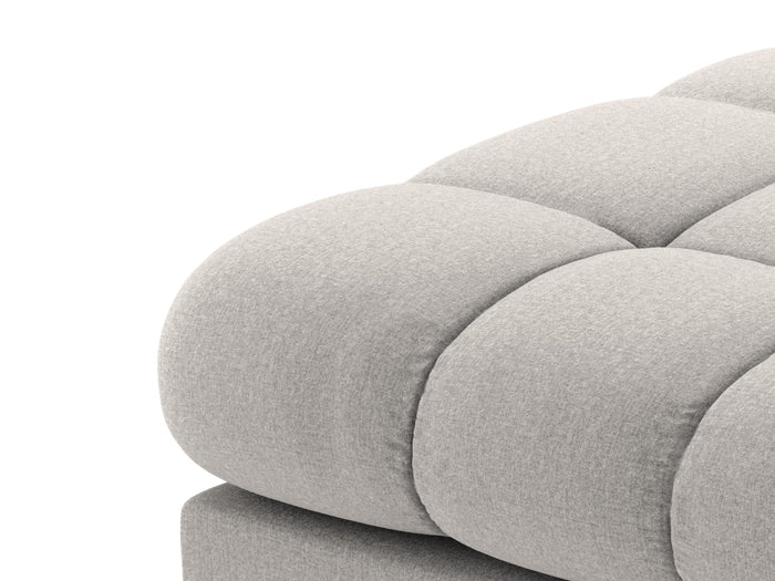 Cosmopolitan Design - Divano angolare sinistro "Bali" 5 posti in tessuto strutturato grigio chiaro 