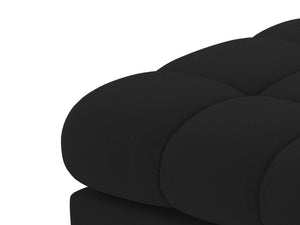 Cosmopolitan Design - Divano angolare sinistro "Bali" 5 posti in tessuto strutturato nero 