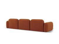 Cosmopolitan Design - Divano angolare modulare sinistro "Sydney" 4 posti in velluto terracotta 