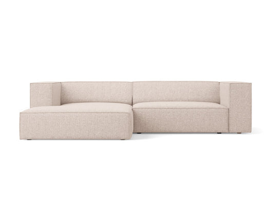 Cosmopolitan Design - Divano angolare sinistro "Arendal" 3 posti in ciniglia beige 