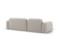 Cosmopolitan Design - Divano angolare modulare sinistro "Sydney" 4 posti in velluto beige chiaro 