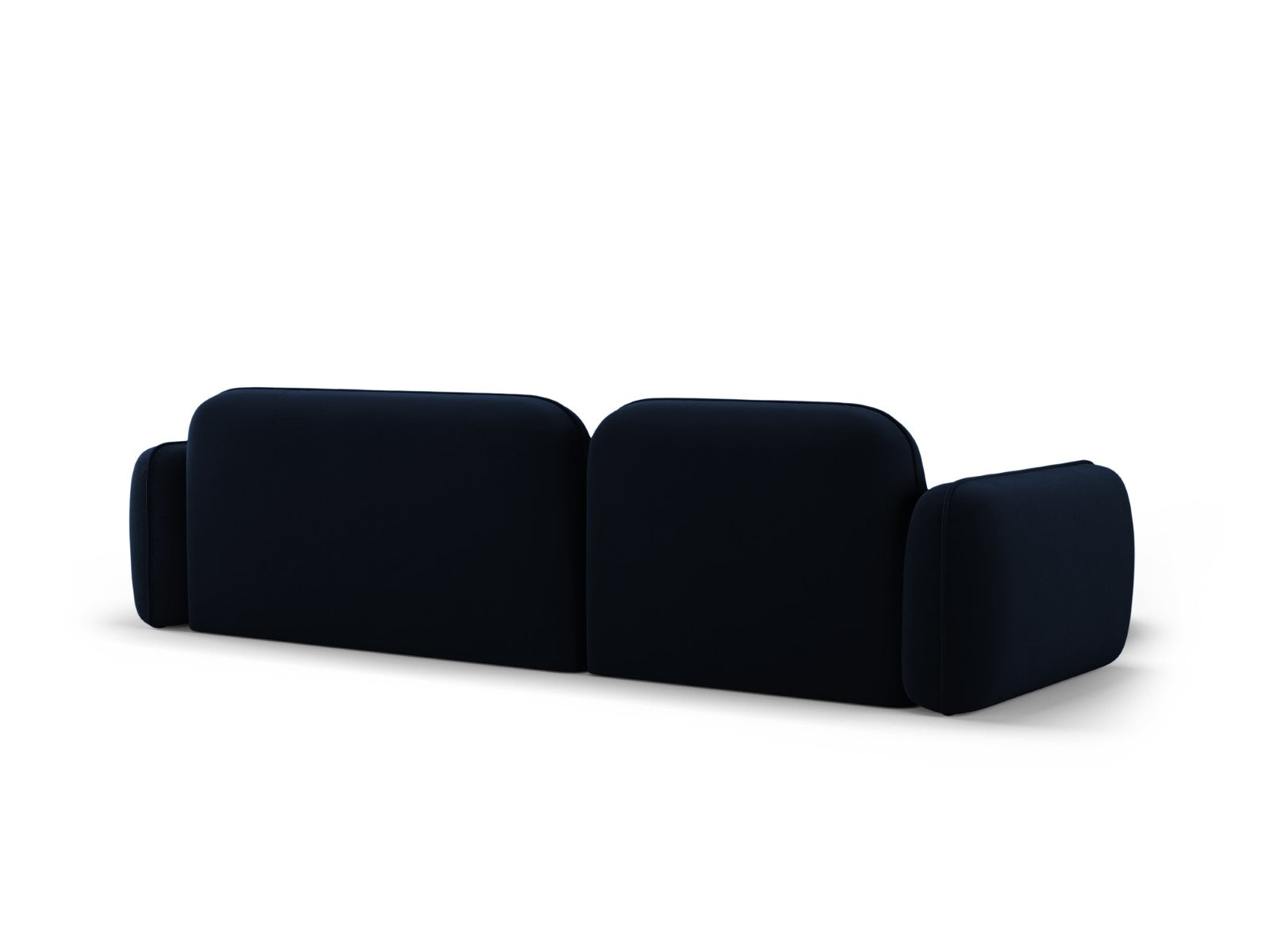 Cosmopolitan Design - Divano angolare modulare sinistro "Sydney" 4 posti in velluto blu reale 