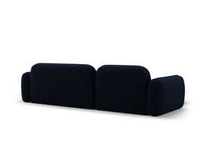 Cosmopolitan Design - Divano angolare modulare sinistro "Sydney" 4 posti in velluto blu reale 