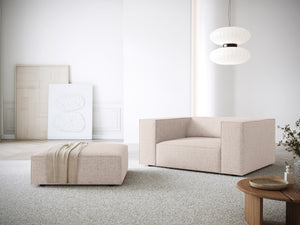 Cosmopolitan Design - Pouf "Arendal" in ciniglia beige 